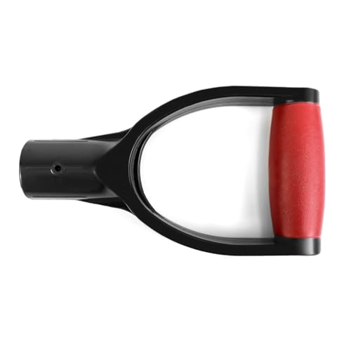 QWORK 2 Pack 1-1/4" Polypropylene Plastic Spade Handle Shovel D Grip Handle for Digging Raking Tools
