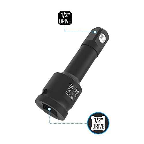 1/2¡È Drive by 3¡È Impact Extension Bar with Locking Pin, Impact Socket Extension, CR-MO Steel