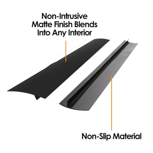 REEDTOCK 21-Inch Black Flexible Silicone Stove Gap Cover Pack of 2