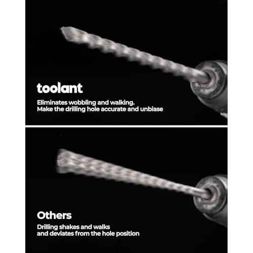 toolant Masonry Drill Bit,SDS Plus Rotary Hammer Drill Bits Set for 3/16" x6inch 2pcs,Carbide Tipped 2-Cutter for Concrete,Masonry and Brick