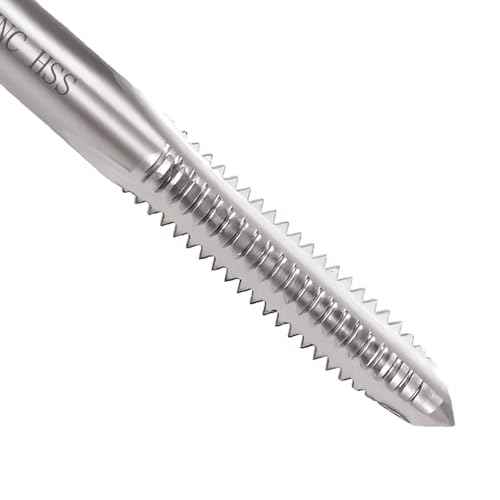 2pcs 1/4"-20 UNC Tap and Die Set, 1/4 x 20 UNC HSS Threading Tap Die Set, Straight Flute Machine Tap Alloy Tool Steel Round Thread Die Right Hand, Screw Tapping Threading Tool