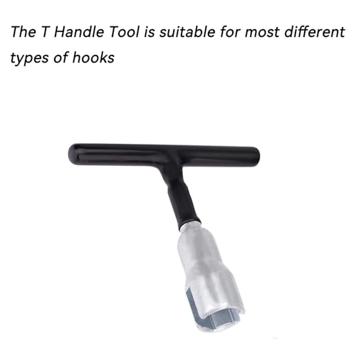 Wing Nut Tool, T Handle Wing Nut Hand Tool, Wing Nut Driver for Eye Screws and Screw-in Hooks Heavy Duty Metal Manual Installation Tightening Release Portable Wing Nuts Tool
