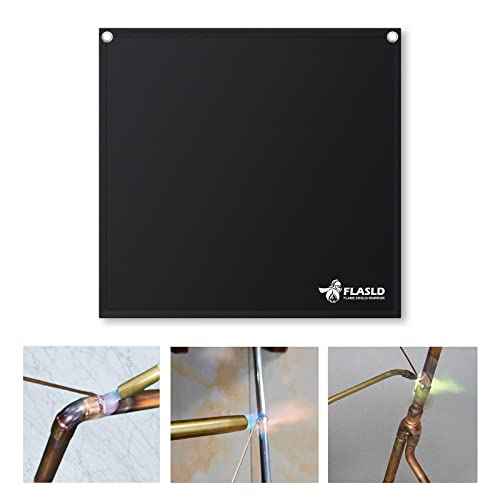 FLASLD Magnet Flame Protector for Soldering and Brazing, 18''x18'' High-Temperature PlumberPad Heat Shield, Fire Resistant Welding Mat