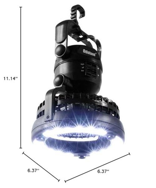 Odoland Portable LED Camping Lantern with Ceiling Fan - Hurricane Emergency