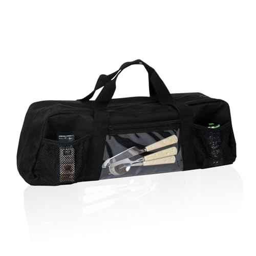 22" Upgraded Grill Tools Storage Bag, BBQ Utensil Holder with Pockets, Carry Bag for Outdoor Camping & Hiking BBQ, Gift for Men