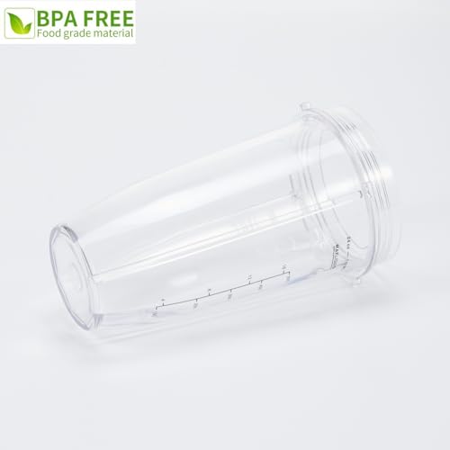 [New Model] 24oz Ninja Blender Replacement Blade & Cup (No Lid) for Nutri Ninja SS Series