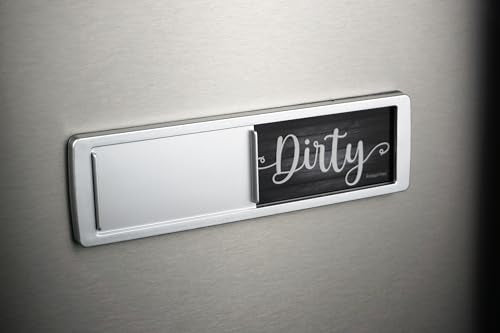 FridayVibez Dark Farmhouse Dishwasher Magnet Sign — Clean/Dirty, 7x2in, Adhesive Included