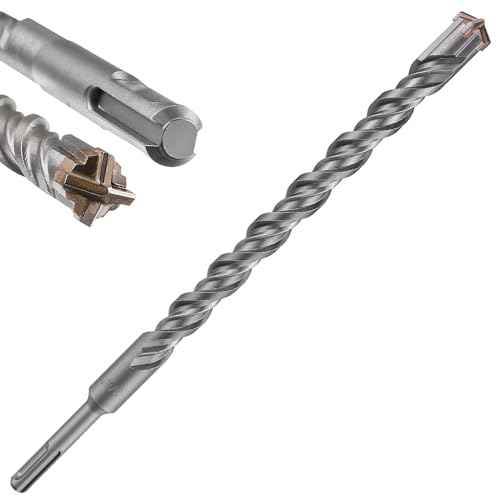 Concrete Drill Bit lengthening 1pcs 3/4" X 12"-10" Cross-Type Double Thread Carbide Material Suitable for Concrete, Brick, Cement Walls, Stone, Extra Long Hammer Drill Bits for Concrete