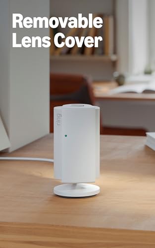 Ring Indoor Cam Plus White - 2K Security Camera with 4x Zoom & Low-Light Vision