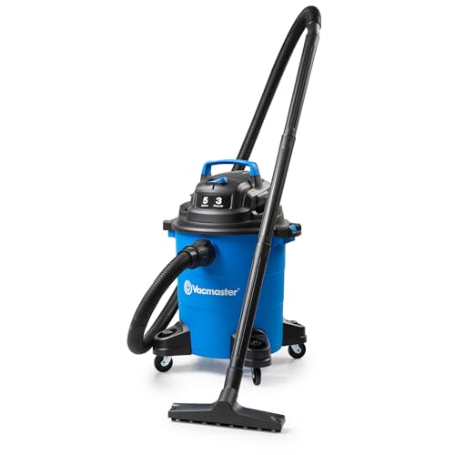 Vacmaster 5-Gallon Wet Dry Vacuum Cleaner with 3 Peak HP, Blue