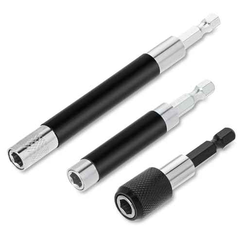 3pcs Magnetic Drive Guide 1/4 Inch Screw Sleeve for Drill Bit Sleeve Drive Guide Bit Holder, Screw Guides Sleeves for Drill, Hex Shank Driver Extension Screwdriver Bits Holder Fast Change