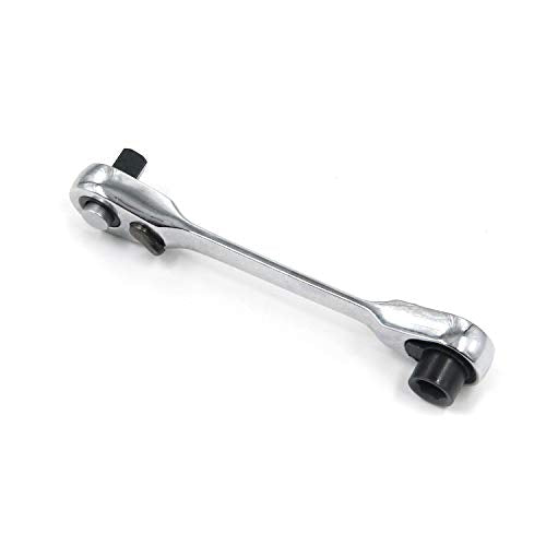 Geesatis 1/4 Inch Mini Double Headed Ratchet Wrench 72 Tooth Drive Socket and Screwdriver Bit Ratchet Set Rotator 5 Degrees Quick Install Release Ratchet Accessories Tool