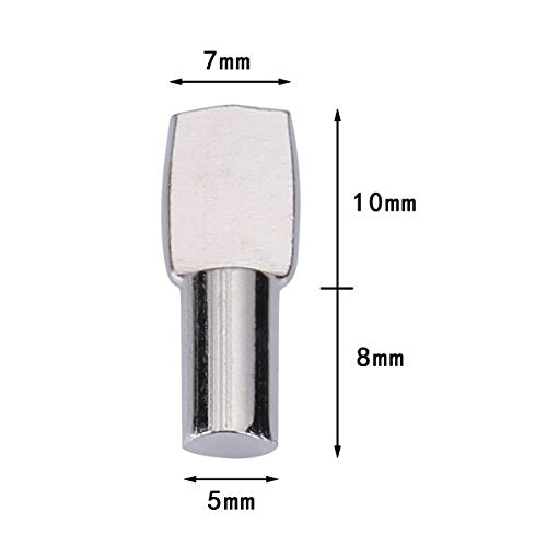 Silver Spoon 120 pcs 5mm Shelf Support Pegs for Cabinets & Furniture