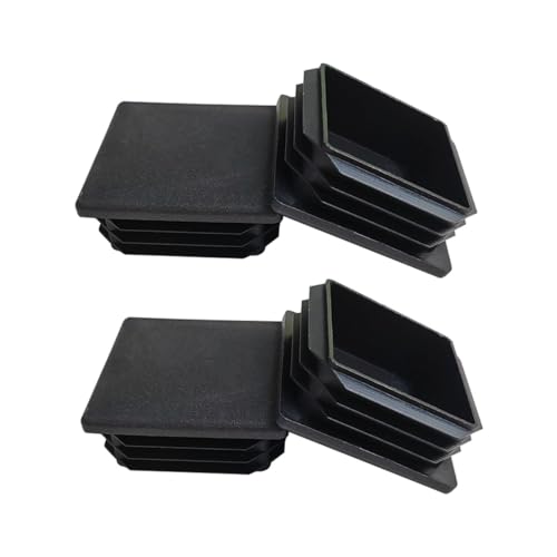 2 Inch Black Plastic End Cap Square Tubing Pack of 4 - Suitable for Fence, Trailer, Furniture