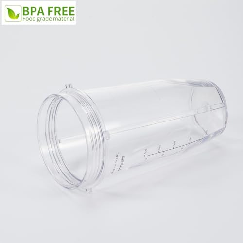 [New Model] 24oz Ninja Blender Replacement Blade & Cup (No Lid) for Nutri Ninja SS Series