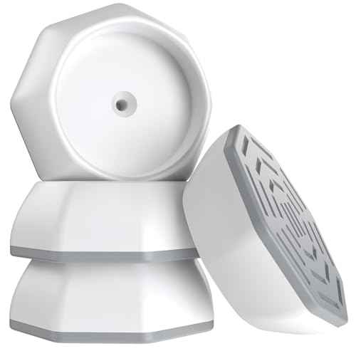 ICERO Baby Gate Wall Protector - Protect Walls & Doorways from Pet & Dog Gates - Pressure Mounted Gates Work on Stairs - Gates Wall Cups - 4 Pack - White