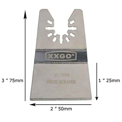 XXGO 4 Pcs Oscillating Multi Tool Scraper Blades for Scraping Cutting Removing Paint Caulk Adhesive Sealant XG4201