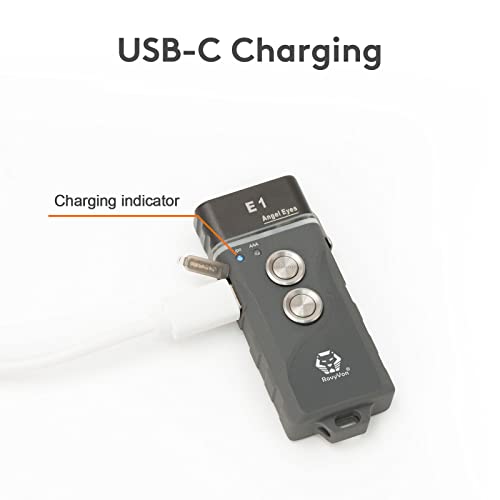 RovyVon E1 EDC Flashlight High Lumen Rechargeable, 700 Lumen Dual Power AAA Keychain Flashlights with Lockout Mode, Waterproof for Daily Use, Camping