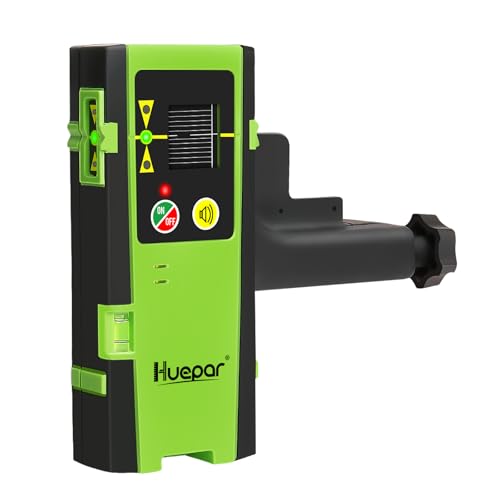 Huepar Laser Detector LR-6RG for Pulse Mode Laser Levels, Up to 200Ft Green & Red Beams