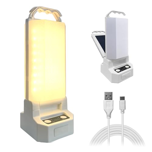 Solar Powered LED Portable Camping Lantern 4500mAh Rechargeable 1000 Luminaid 6500K Waterproof and 4 Brightness Dimmable, Ideal Camping Lights for Home Power Outages, Outdoor Survival Gear