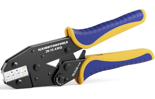 Haisstronica Crimping Tool for Heat Shrink Connectors AWG 26-10, Model HS-8327 – Easy Wire Crimper