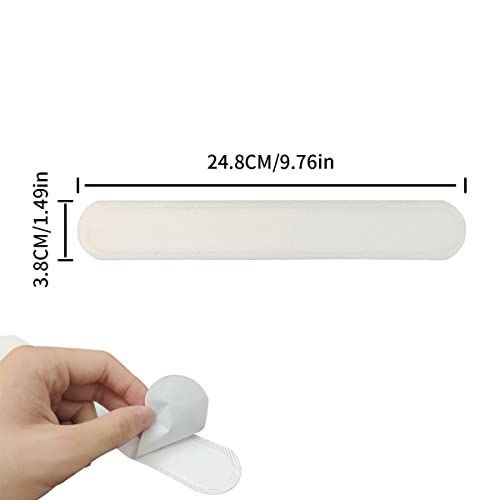 20Pcs Tape Caps Sweatband Hat Liner Absorbent Sweat Pad for Skin Friendly Absorbent Sweat White
