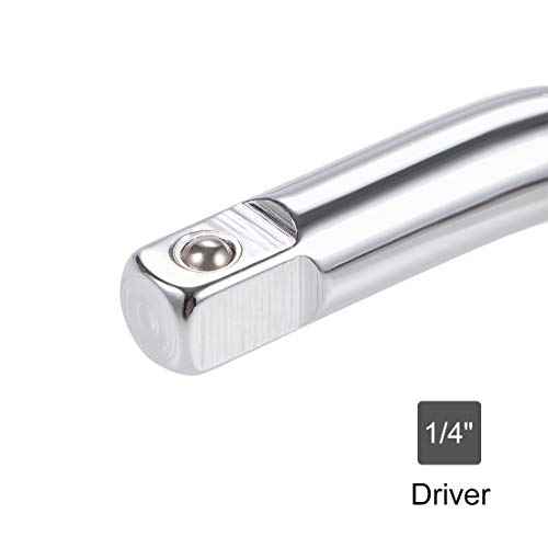 uxcell 1/4" Drive Socket Breaker L Shape Extension Bar Wrench, CR-V