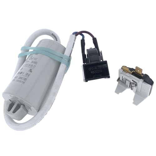 4.7 Ohm 3-Pin PTC Starter Relay Kit for Mini Fridges & Beer/Wine Coolers with Overload & 8µF Capacitor