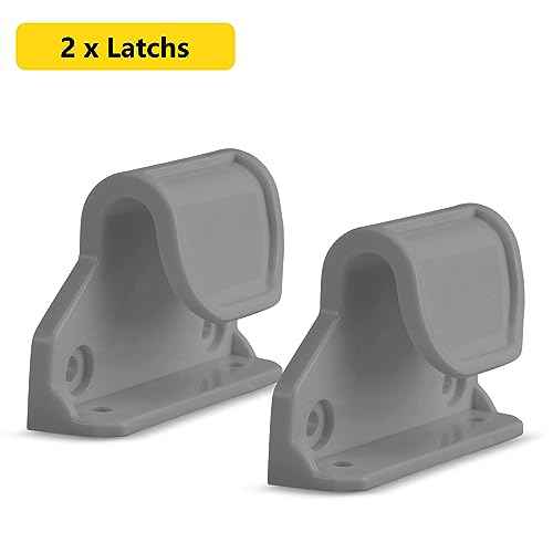 Retractable Baby Gate Replacement Parts, 55" W x 33" H Likzest Retractable Baby Gate Extensions (Including 2 x Latches + 2 x Brackets + 1 Set of Screws) for Retractable Gate (Grey)