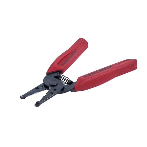 Klein Tools 11046 Wire Stripper, Wire Cutter, Made in USA, Stripping / Cutting Tool for 16-26 AWG Stranded, Compact Nose with Precision-ground Stripping Holes