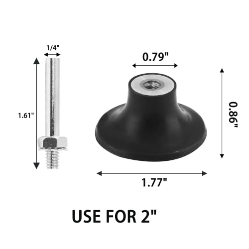 Litoexpe 2 Inch Disc Pad Holder for Roloc, 2-Pack Quick Change Disc Attachments for Polishing, Sanding and Surface Preparation, with 1/4 Inch Shank