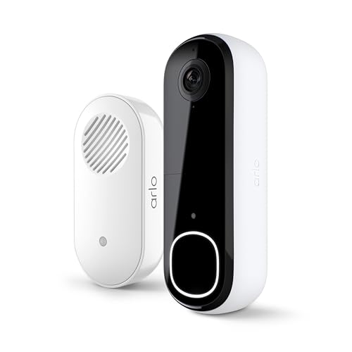 Arlo Video Doorbell 2K (2nd Gen) Wireless/Wired with Chime - 1 Camera, Smart Security