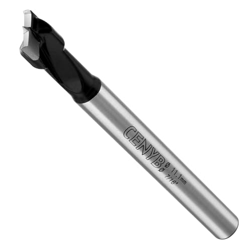11.11mm | 7/16inch Carbide Forstner bit, 1.6mm Thickness of YG8 Carbide, Woodworking Hinge Cutter Tool Kits for Wood, Plywood and Plastic by CENYB