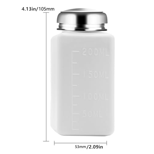 2 Pcs Liquid Push Alcohol Dispenser Solder Flux Bottle Cleaner Push Down Pump Dispenser for Acetone Cleanser Polish Remover, 200ml