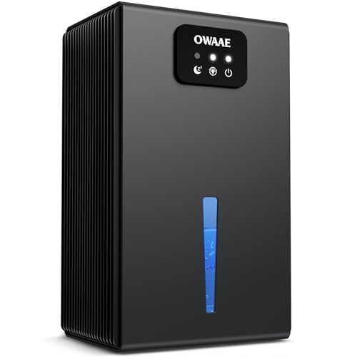 OWAAE Dehumidifier for Home 1000 Sq Ft with Auto Shutoff Sleep Mode, Grey