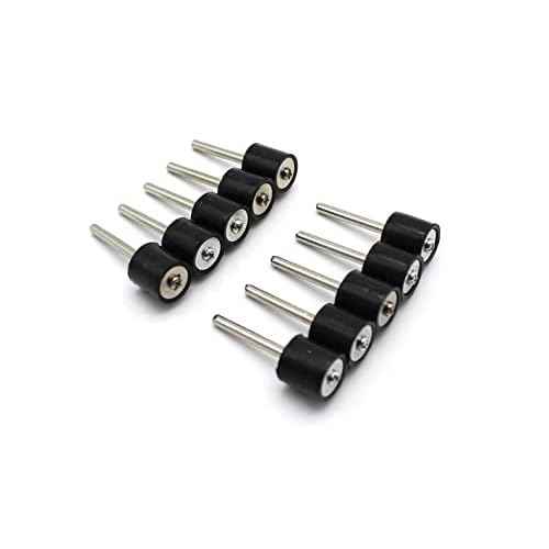 TEMO 10 pc 1/2 Inch Rubber Mandrel Sand Drum Holder 1/8 Inch Shank for Dremel Rotary Tools