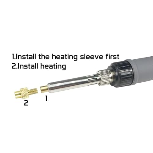 Heat Set Insert Tips Tool Sizes Include M2 M2.5 M3 M4 M5 M6 M8 3D Printed Plastic Nut Implantation Compatible for FX-888D Weller SP40NKUS and Yihua 939D Irons