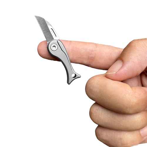 Titanium Alloy Small Pocket Knife for Women and Men, Mini Folding Knives, Cute EDC Box Cutter, Gifts Stocking Stuffers