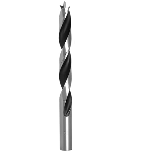 Brad Point Wood Drill Bits for Woodworking, 10mm (25/64") Dia Brad Point Drill, Carbon Steel Metric Brad Point Drill Bits with Double Flutes Design for Soft & Hard Woods MDF Acrylic