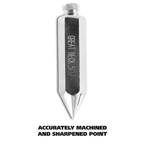 GreatNeck 8oz Plumb Bob for Vertical Alignment, Hexagon Bob, Steel