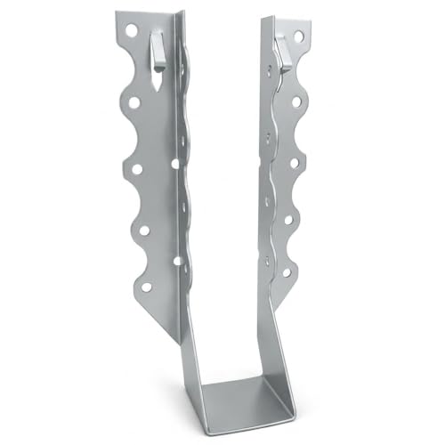 Silver 2in x 8in Galvanized Steel Joist Hangers - Pack of 20