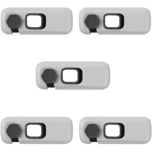 5Pack Child Proof Refrigerator Lock,Fridge Locks for Kids with Sticky Adhesive Pads,Baby Safety Locks for Fridges, Cabinets, Drawers, Double Doors and More (5 Pack)