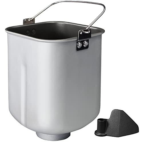 KitchenArm 2LB Vertical Bread Pan with Kneading Paddle, Teflon Nonstick, Silver Inside Black Outside (KA8520/KA8510) – Replacement Part