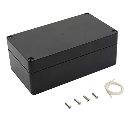 LeMotech 6.2 x 3.5 x 2.4 Inch Waterproof ABS Plastic Junction Box IP65 Black (Pack of 1)