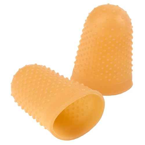 Swingline Rubber Finger Tips, Finger Cots, Extra Large - Size 14, Amber, Finger Protector For Use with Swingline Staples & Swingline Staplers, Home Office Desktop Accessories, 12 Pack (54014)