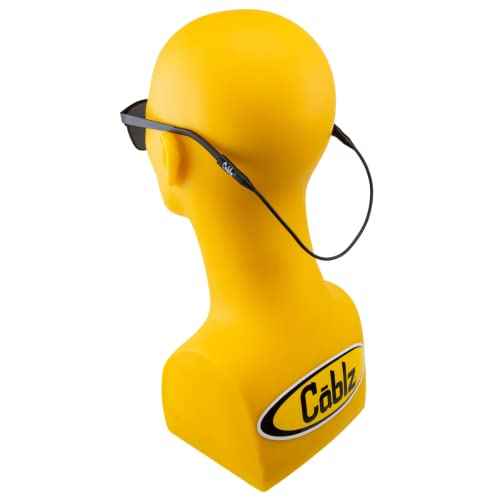 Cablz Mini Silicone Eyewear Retainer | Waterproof Eyewear Retainer Strap | 12 in (Black)