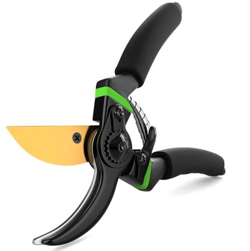 Craft911 Ultra Sharp Japanese Steel Pruning Shears - Gardening, Arthritis Friendly, 3/4 Inch Cut, Pruning Shears