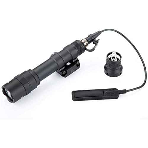 Rifle Weapon Flashlights, Tactical Picatinny Lights, Constant and Momentary Output, with Pressure Switch 20mm Mount Rail