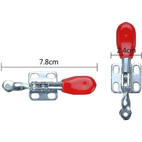 E-TING New 4PCS Hand Tool Toggle Clamp 201A Antislip Red Horizontal Clamp 201-A