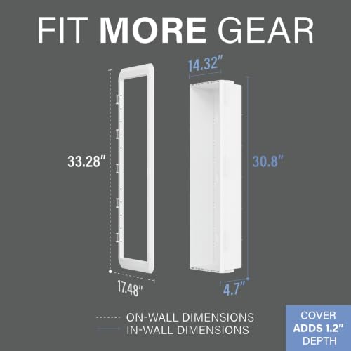 OnQ 30-Inch Wall Media Box with Universal Mount Grid & Custom Knockouts